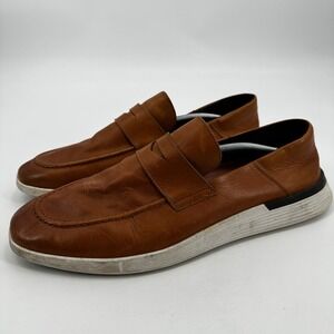 Wolf & Shepherd Crossover Penny Loafer Tan Leather Hybrid Dress Sneaker Mens